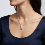 Bicolor gouden mokume hanger met diamant