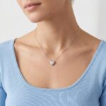 Wit gouden zirkonia harten hanger