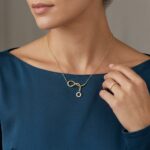 Geel gouden cirkel zirkonia hanger