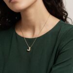 Gouden ketting met J zirkonia hanger