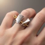 Zilveren citrien ring