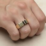 14 karaat gouden onyx zegelring