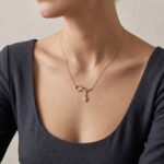 Geel gouden fantasie zirkonia hanger