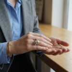 Zilveren ring met labradoriet en rookkwarts