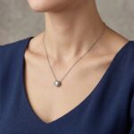 Wit gouden solitair zirkonia hanger