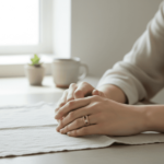 Gouden swinging diamant cachet ring