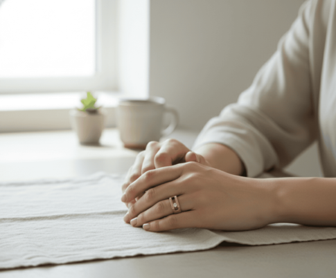 Gouden swinging diamant cachet ring Gouden swinging diamant cachet ring