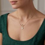 14 karaat gouden fantasie zirkonia hanger