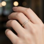 14 karaat geel gouden zirkonia ring