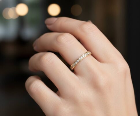 14 karaat geel gouden zirkonia ring