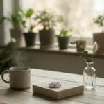 Wit gouden ring met diamanten en roze beryl