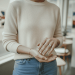 Gouden ring met aquamarijn en diamant