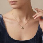 Gouden ketting met D zirkonia hanger