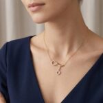 Geel gouden cirkel zirkonia hanger