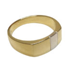 Bicolor gouden cachet ring