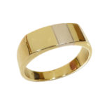 Bicolor gouden cachet ring