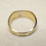 Bicolor gouden cachet ring