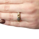 Bicolor zirkonia ring