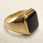 Christian geel gouden onyx ring