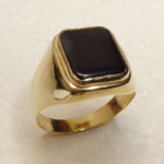 Christian geel gouden onyx ring