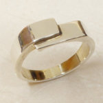 Christian wit gouden cachet ring
