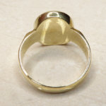 Geel gouden cachet ring met lagensteen