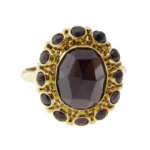Geel gouden granaat ring