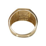 Geel gouden zirkonia cachet ring