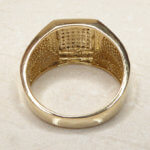 Geel gouden zirkonia cachet ring