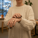 Geel gouden cachet ring met diamant