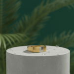 Bicolor gouden cachet ring