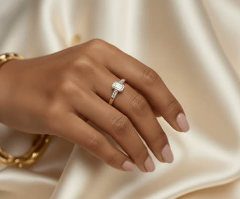 18 karaat bicolor ring met diamant