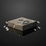 Wit gouden ring met briljant geslepen diamant