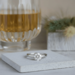Wit gouden ring met solitair briljant geslepen diamant