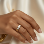 Gouden ring met diamant en briljant