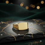 14 karaat Christian geel gouden cachet ring