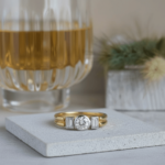 Gouden ring met diamant en briljant