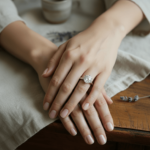 Wit gouden ring met solitair briljant geslepen diamant