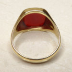 Gouden agaat cachet ring