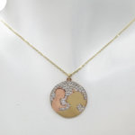 Gouden baby en moeder hanger