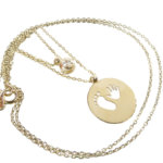 Gouden baby voet en hand hanger