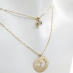 Gouden baby voet en hand hanger