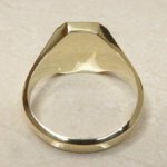 Gouden cachet ring met heliotroop