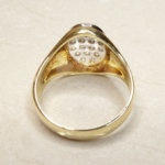 Gouden diamanten cachet ring