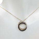 Gouden dubbele zirkonia hangers