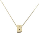 Gouden ketting met B hanger