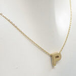 Gouden ketting met P hanger