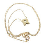 Gouden ketting met R hanger