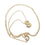 Gouden ketting met S hanger