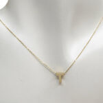 Gouden ketting met T hanger